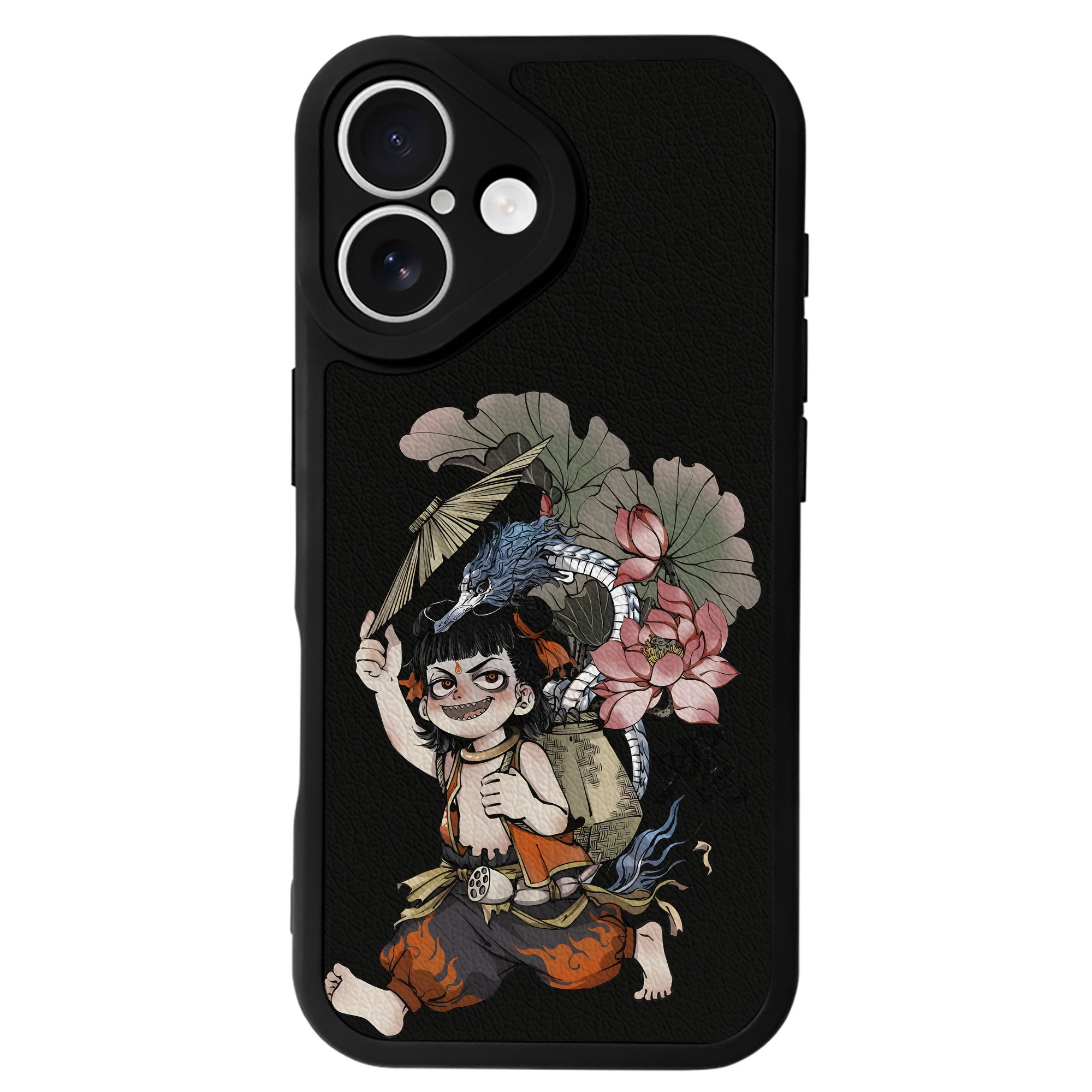 （画像用） Ne Zha 2 ナタ 魔童の大暴れ 【iPhone 16シリーズ対応】シリコンスマホケース（レザー調） 材質：シリコン